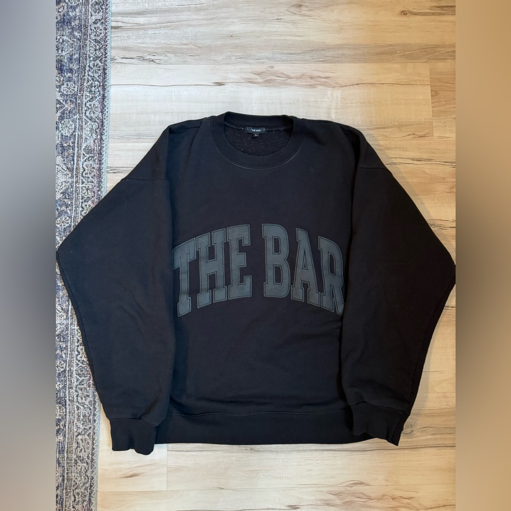 The bar black varsity sweatshirt